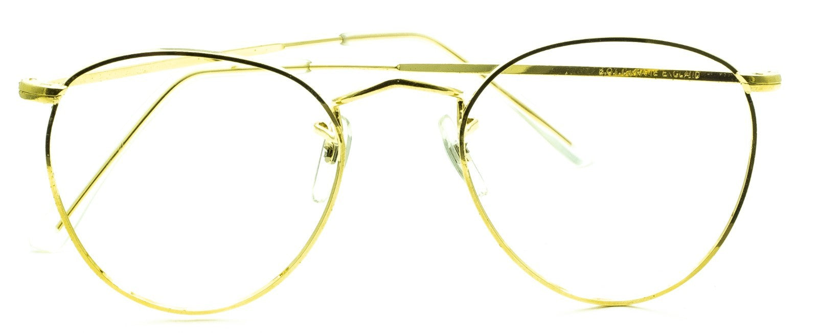 B.O.I.C. (SAVILE ROW) ENGLAND Gold 47x22mm PANTO Frames RX Optical EyeglassesNOS