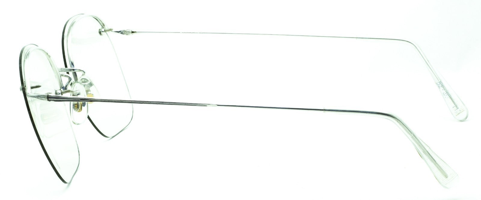 SAVILE ROW ENGLAND Rimway Rhodium 52x20mm Eyewear FRAMES RX Optical - New NOS