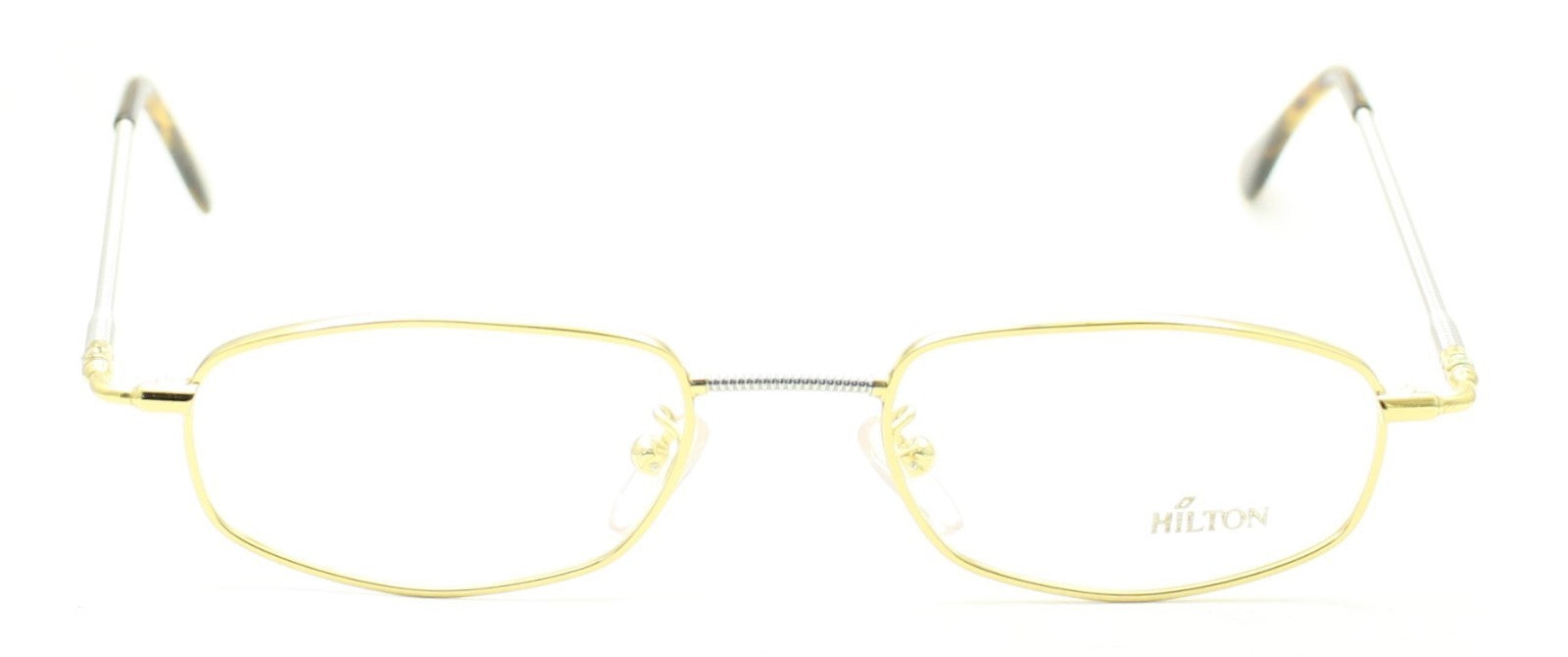 Hilton Classic 14 OVAL GOLD 49x20mm FRAMES RX Optical Glasses Eyewear Italy -New