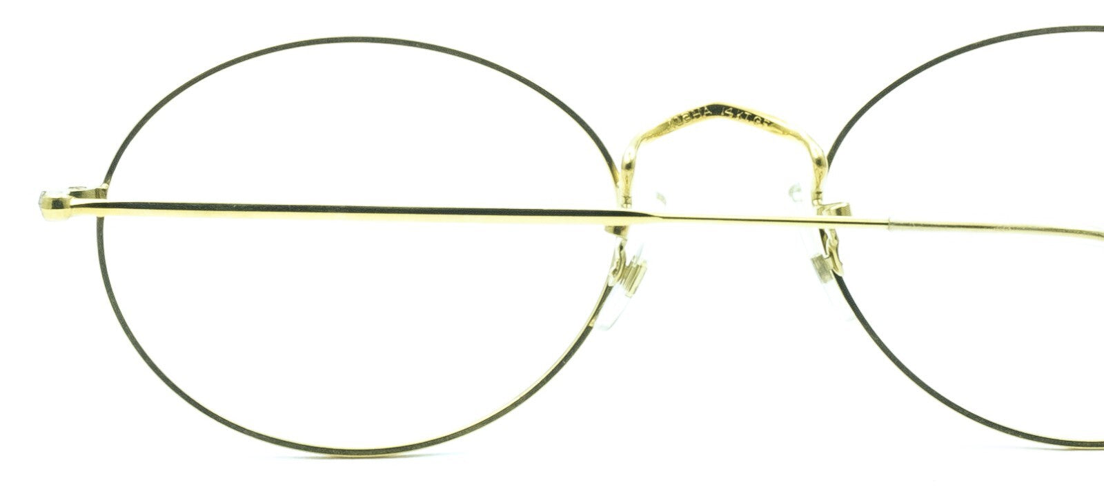 ALGHA London Line (SAVILE ROW) Gold Oval 52x20mm FRAMES RX Optical Glasses - NOS