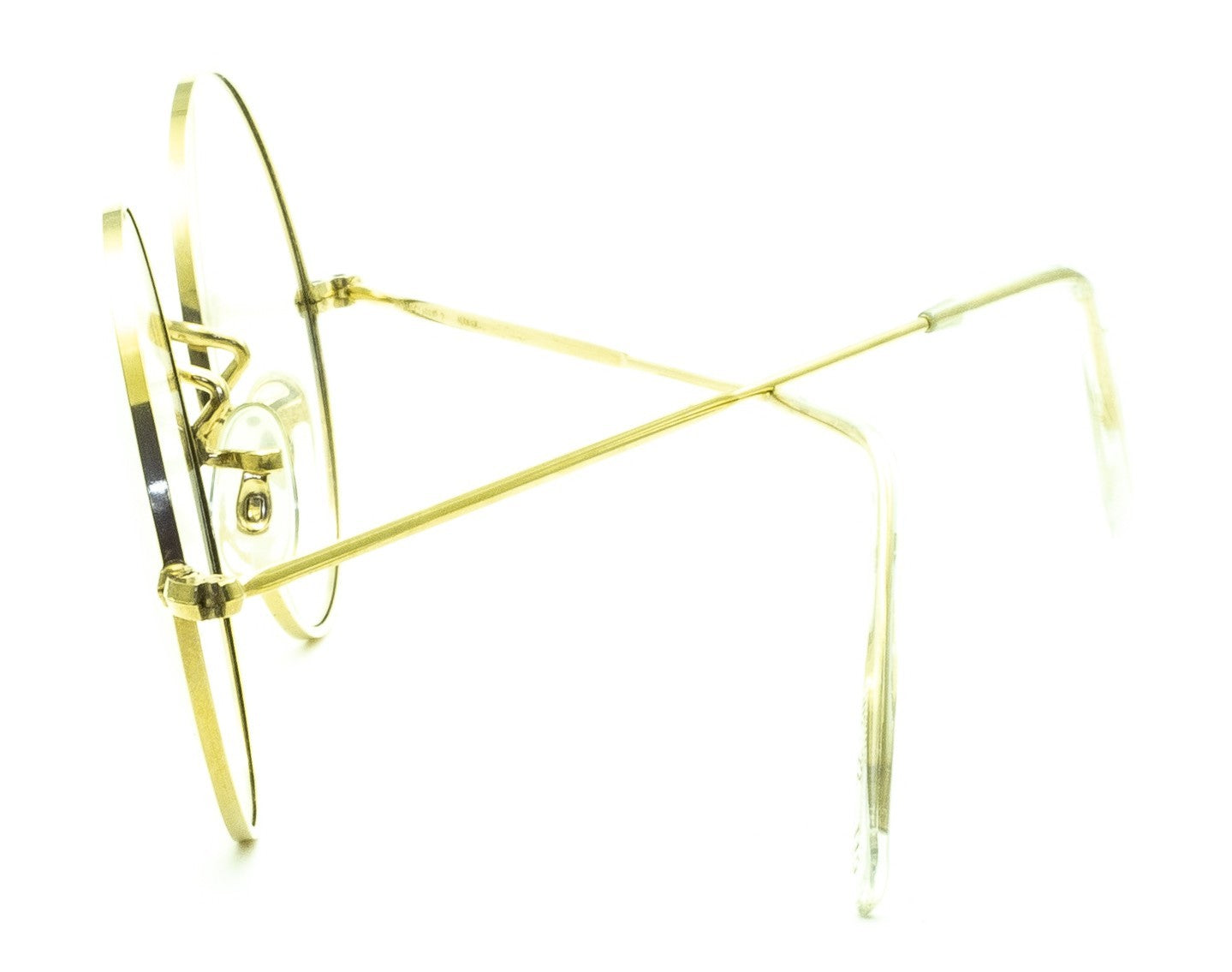 Hilton Classic 2 (SAVILE ROW) Round Gold 49x22mm FRAMES RX Optical Glasses - NOS