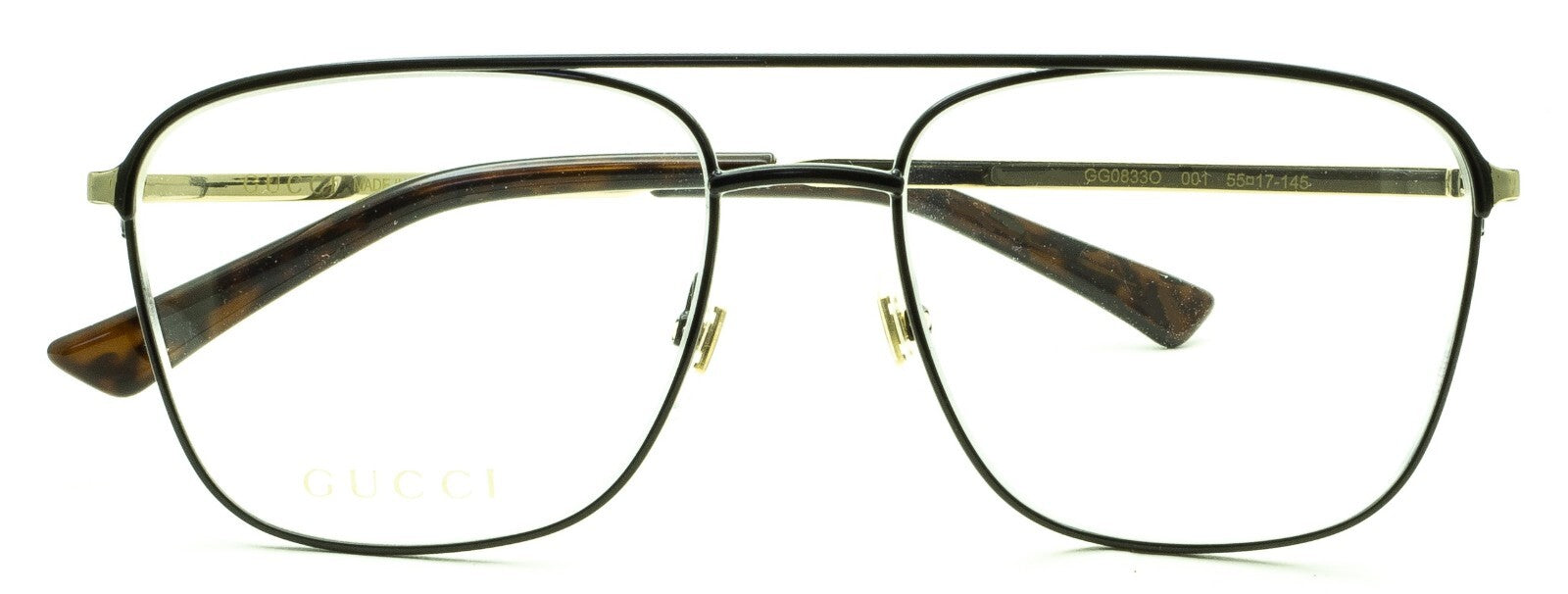 GUCCI GG 0833O 001 55mm Eyewear FRAMES Glasses RX Optical Eyeglasses - New Italy