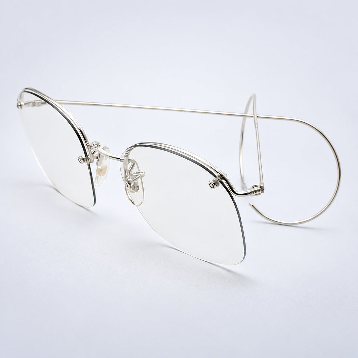 SAVILE ROW ENGLAND Rimway Rhodium 52x20mm Eyewear FRAMES RX Optical Eyeglasses