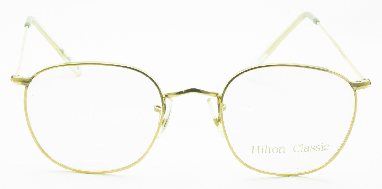 Hilton Classic 3 (SAVILE ROW) Quadra Gold 48x20mm FRAMES RX Optical - New NOS