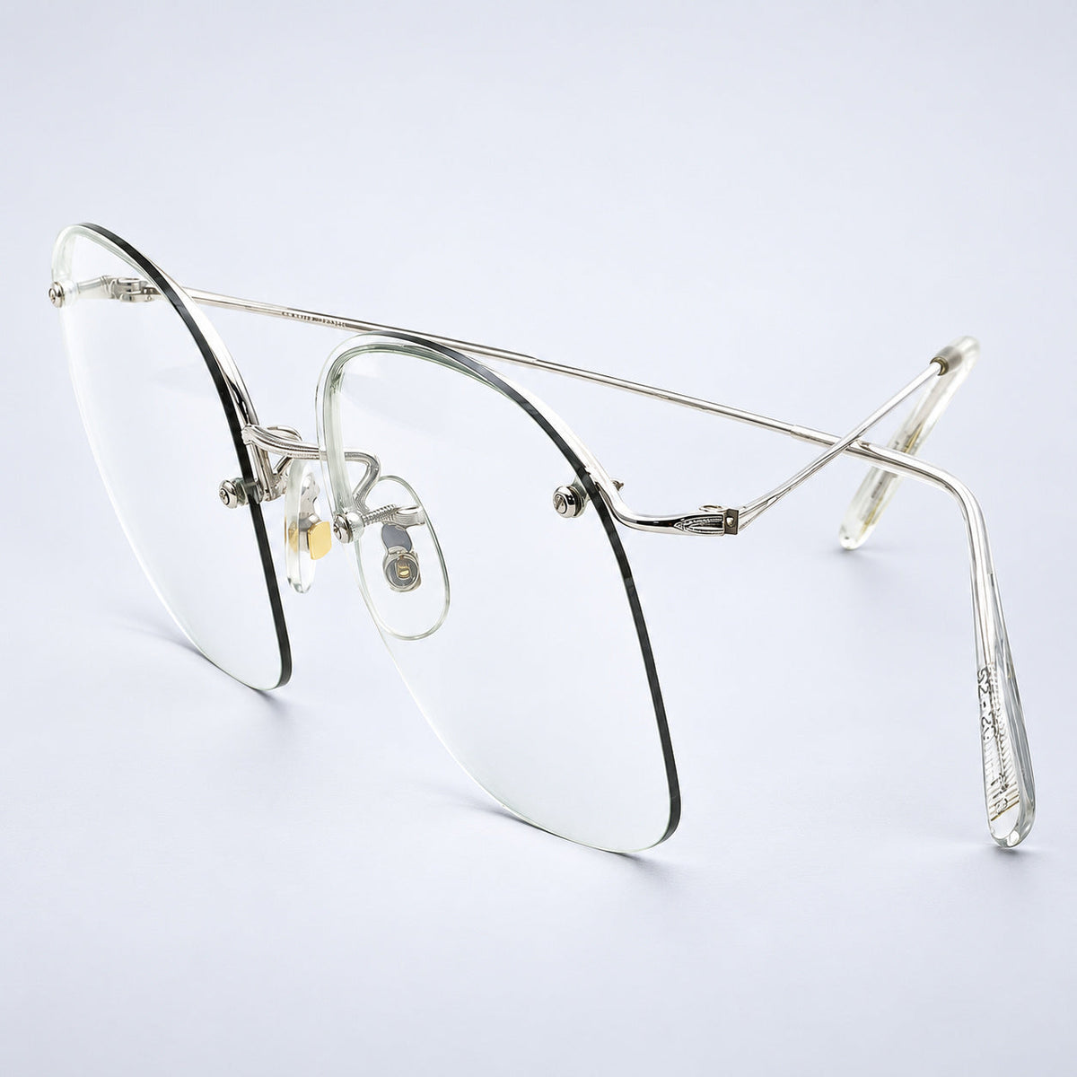SAVILE ROW ENGLAND Rimway Rhodium 50x20mm Eyewear FRAMES RX Optical - New NOS