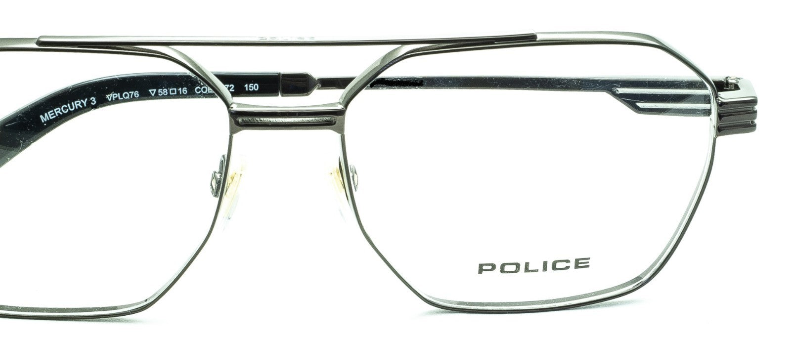 POLICE MERCURY 3 VPL Q76 COL. 0672 58mm Eyewear FRAMES Glasses RX Optical - New