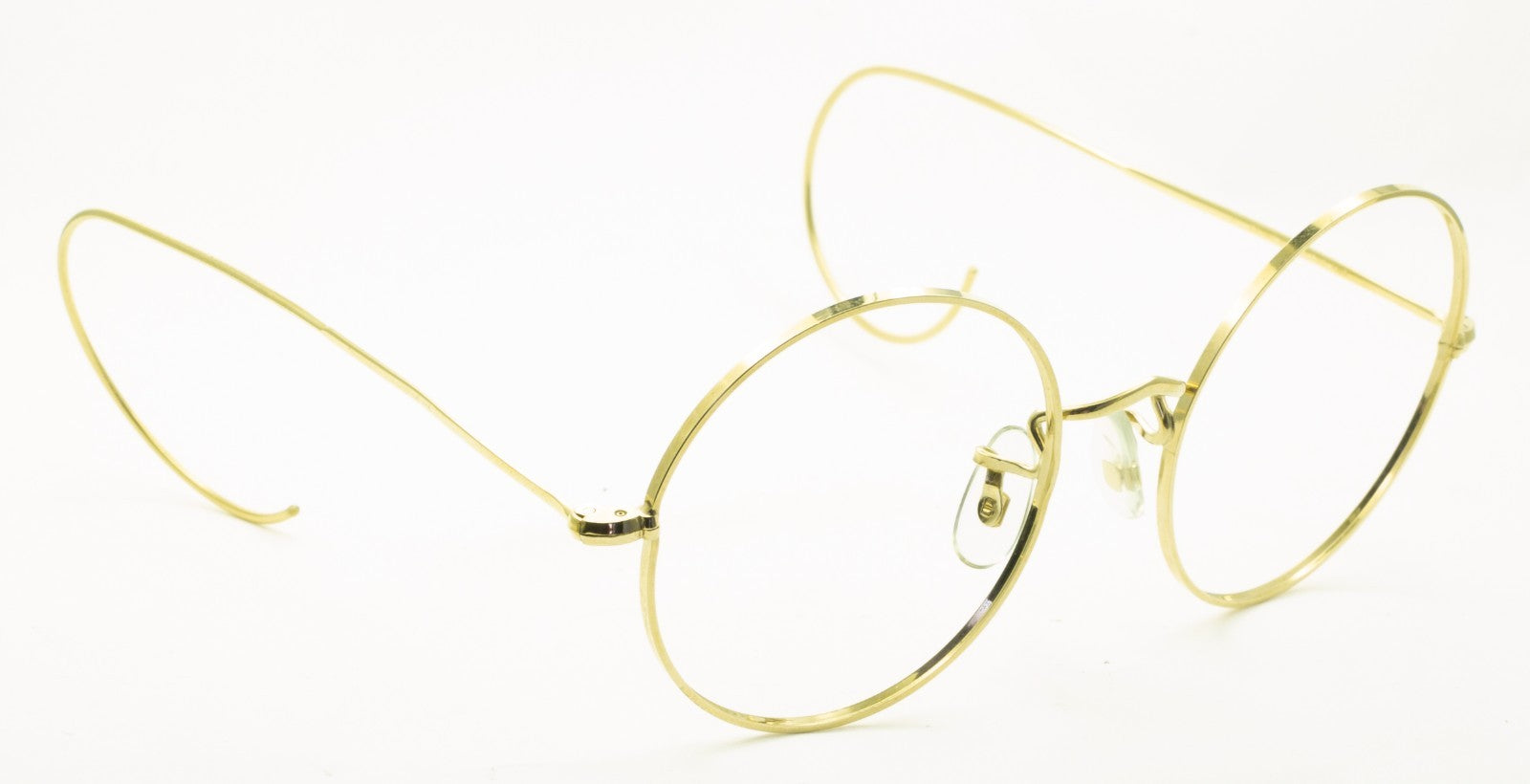 SAVILE ROW ENGLAND Gold 48x20mm Round Eyewear FRAMES Eyeglasses Optical Glasses