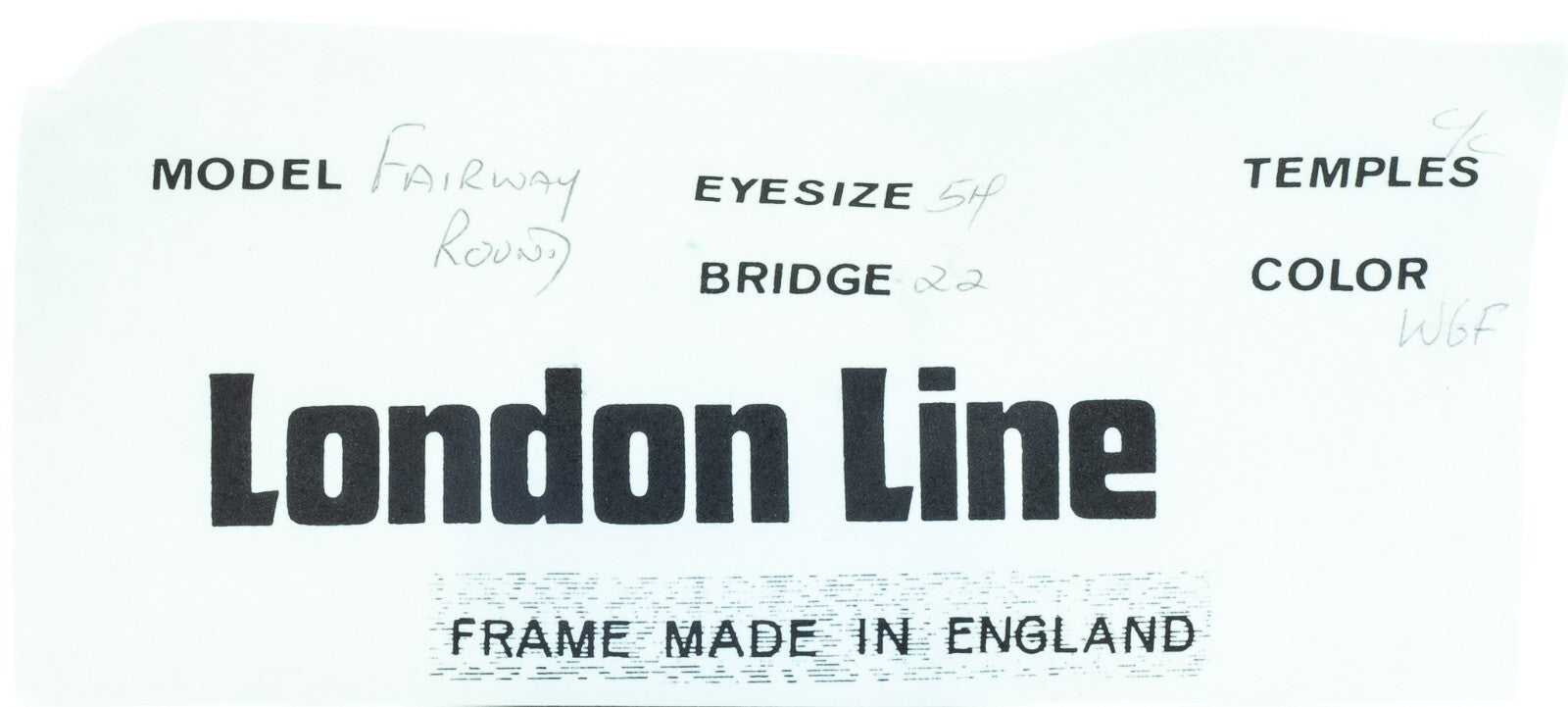 B.O.I.C.LONDON LINE (SAVILE ROW Fairway Round 54x22mm Rhodium RX Optical Glasses