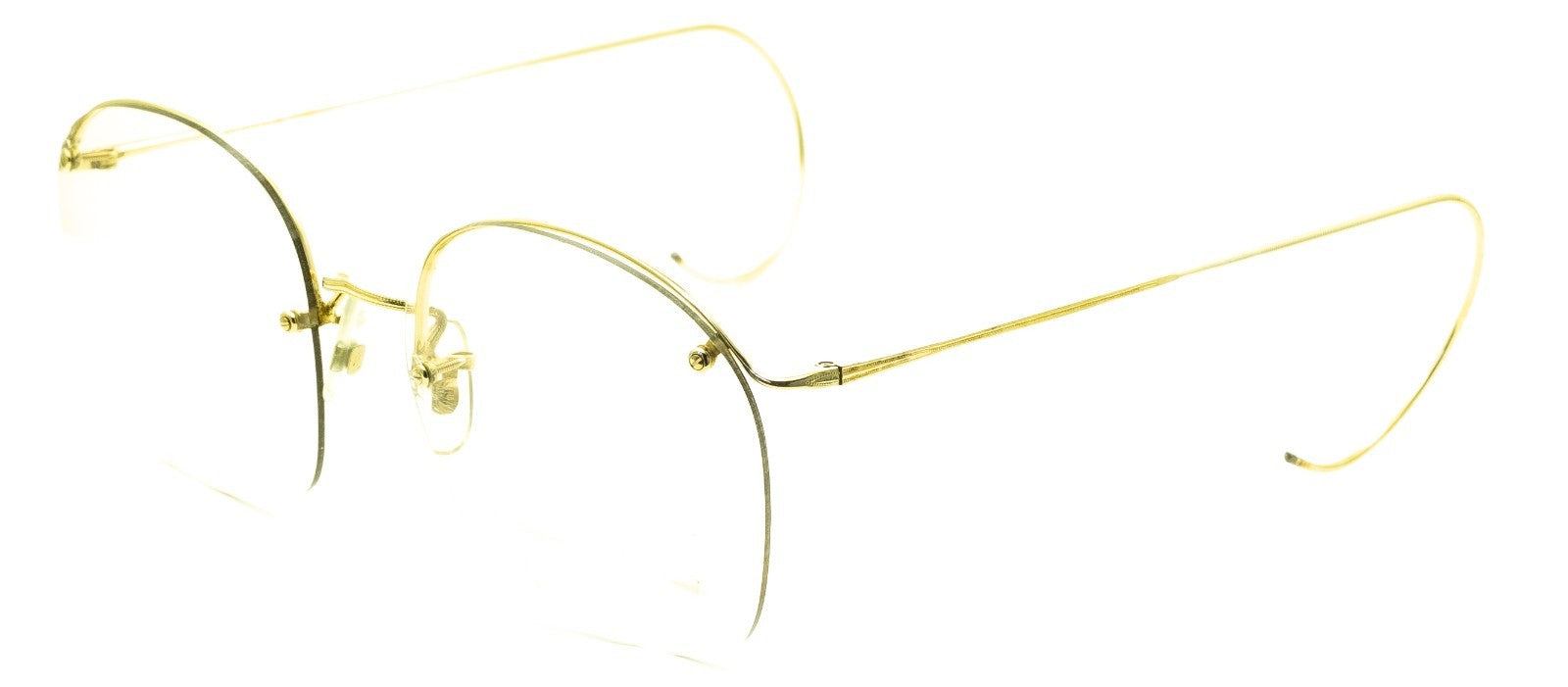 ALGHA (SAVILE ROW) Rimway Gold 52x18mm Eyewear FRAMES RX Optical Eyeglasses -NOS