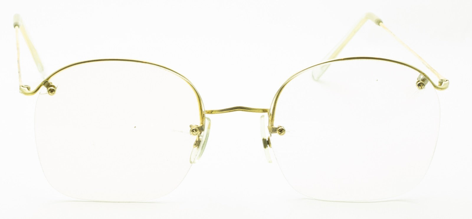 ALGHA (SAVILE ROW) Rimway Gold 52x20mm Eyewear FRAMES RX Optical Eyeglasses -NOS