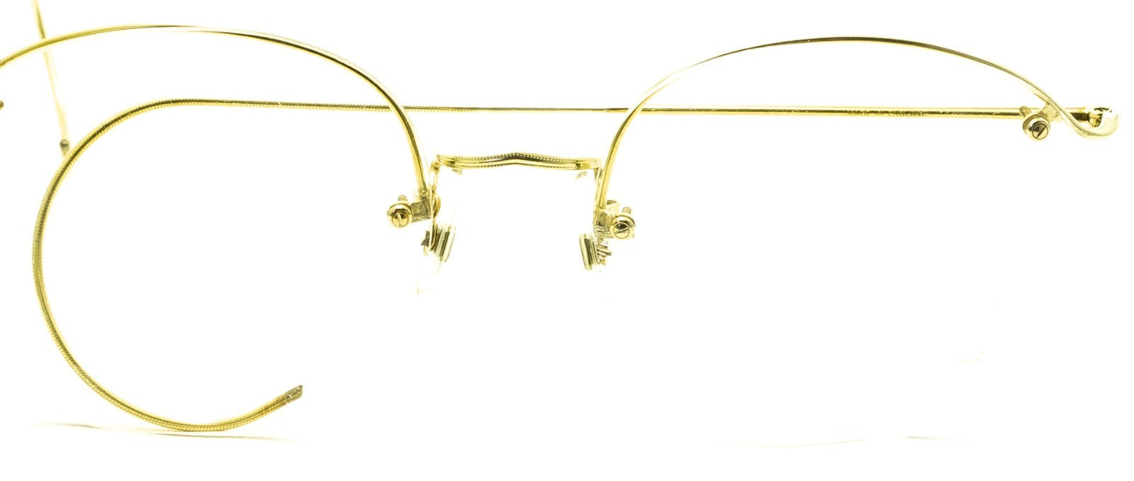 ALGHA (SAVILE ROW) Rimway Gold 52x18mm Eyewear FRAMES RX Optical Eyeglasses -NOS