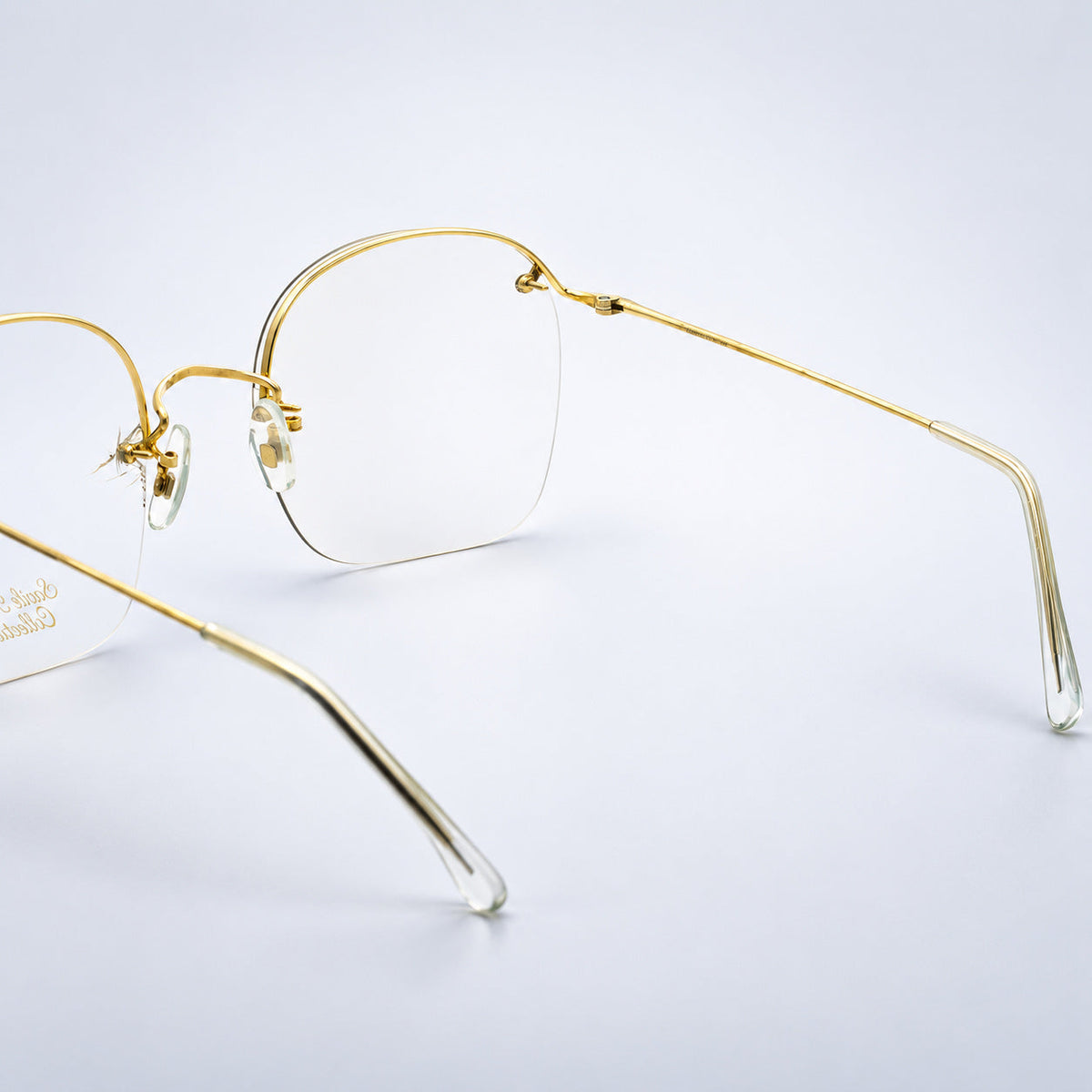 SAVILE ROW ENGLAND Rimway Gold 52x18mm Eyewear FRAMES RX Optical Eyeglasses -NOS