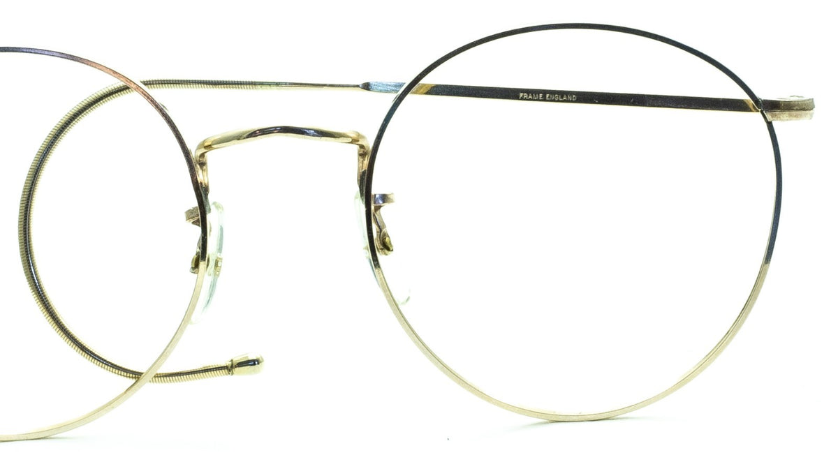 B.O.I.C. LONDON LINE (SAVILE ROW) Fairway Panto 49x20mm Gold RX Optical - NOS