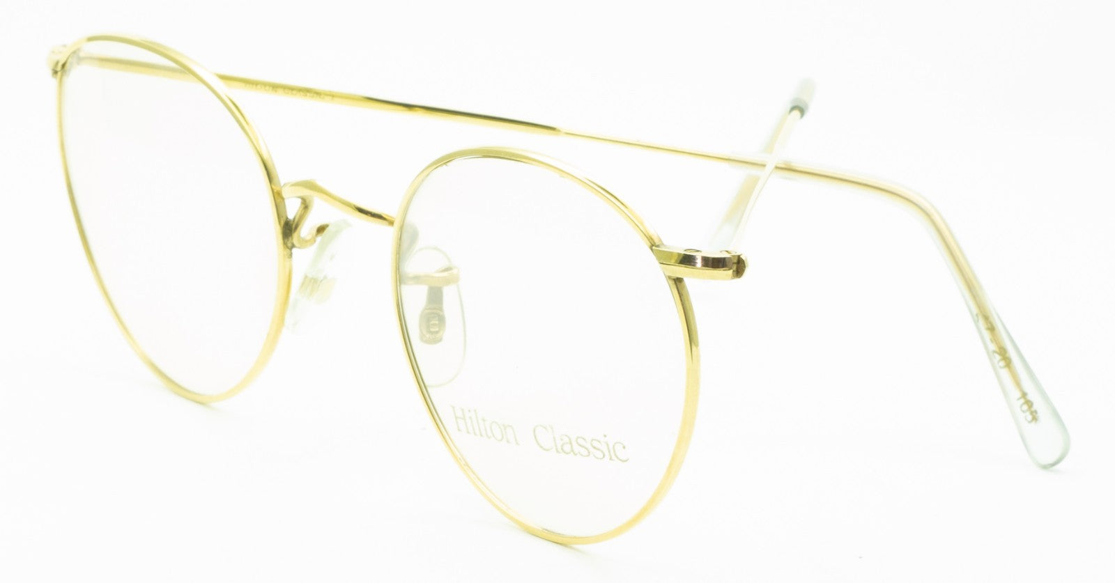 Hilton Classic 1 (SAVILE ROW) Panto Gold 47x20mm FRAMES RX Optical Glasses - NOS
