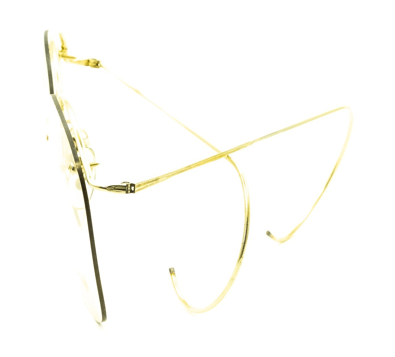 ALGHA (SAVILE ROW) Rimway Gold 52x18mm Eyewear FRAMES RX Optical Eyeglasses -NOS
