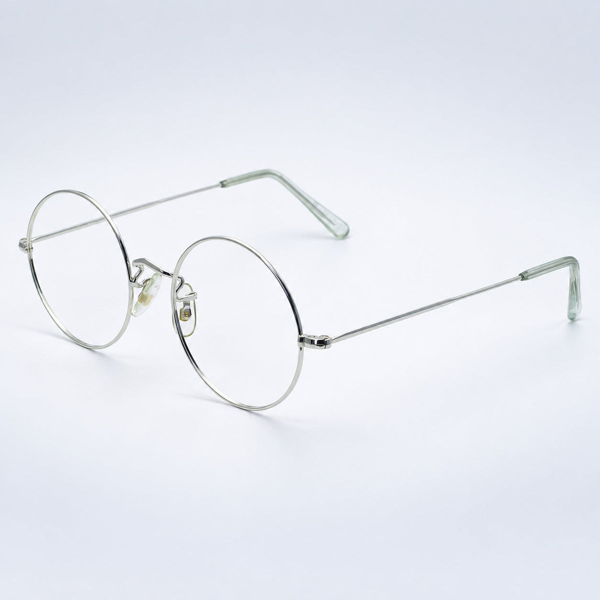 SAVILE ROW ENGLAND 14KT GF Rhodium Round 49x20mm FRAMES RX Optical Glasses New