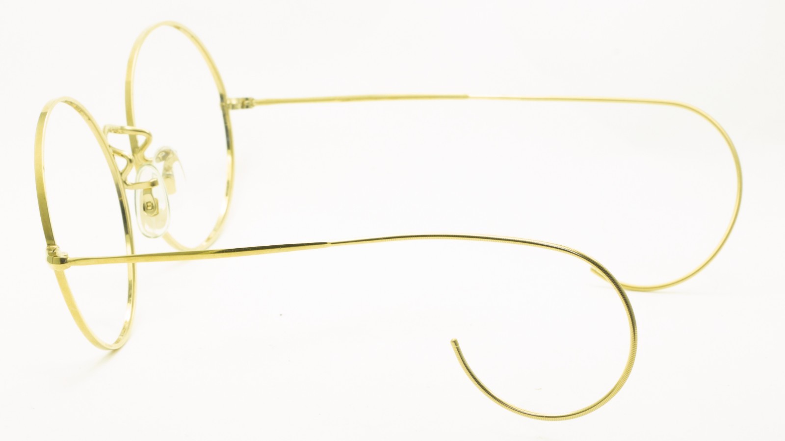 SAVILE ROW ENGLAND Gold 48x20mm Round Eyewear FRAMES Eyeglasses Optical Glasses