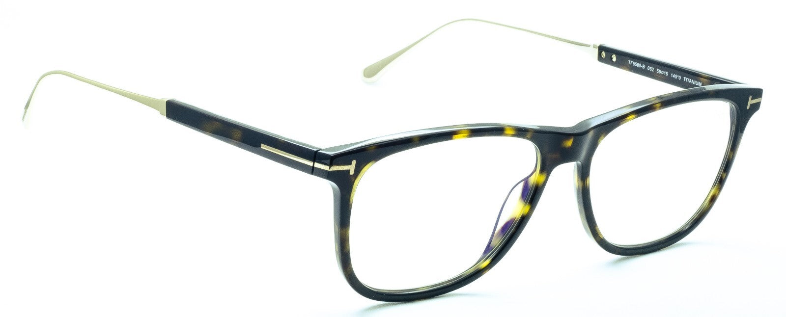 TOM FORD TF5589-B 052 55mm TITANIUM Blue Block Glasses Eyewear RX BNIB - Japan