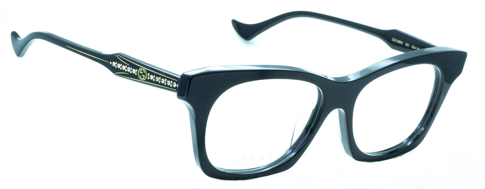 GUCCI GG1299O 001 55mm Eyewear FRAMES Glasses RX Optical Eyeglasses New - Italy