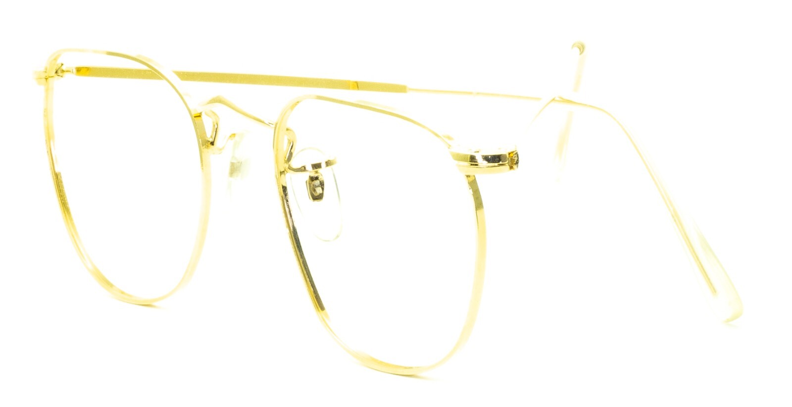 B.O.I.C. (SAVILE ROW) ENGLAND Fairway Gold 47x20mm PANTO Quadra RX Optical NOS