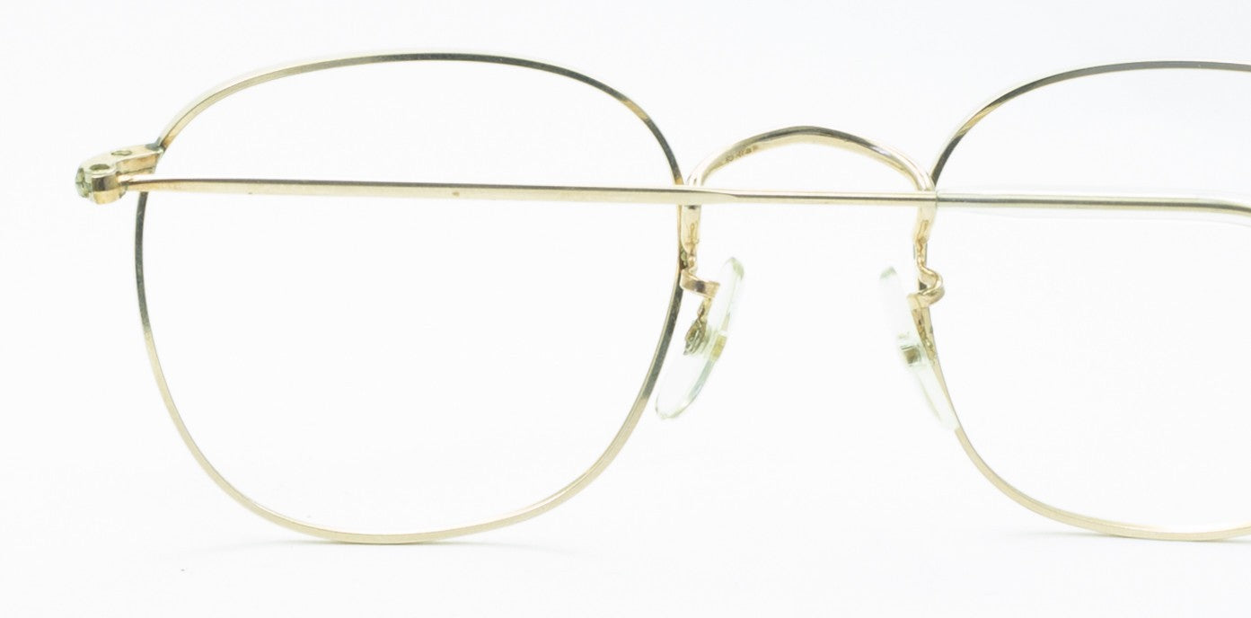 B.O.I.C. (SAVILE ROW) ENGLAND Fairway Gold 46x20mm PANTO Quadra RX Optical NOS