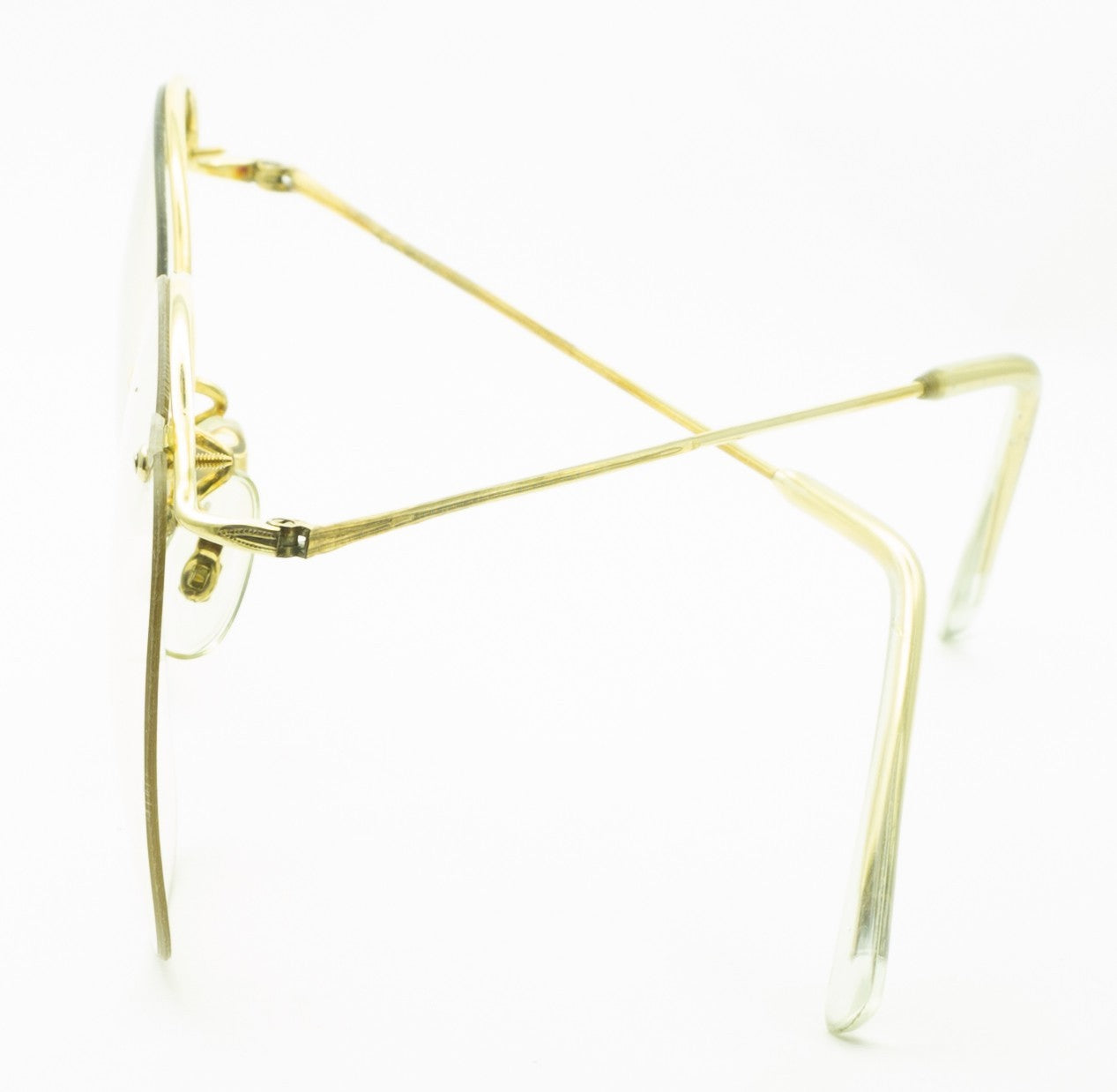 ALGHA (SAVILE ROW) Rimway Gold 52x20mm Eyewear FRAMES RX Optical Eyeglasses -NOS