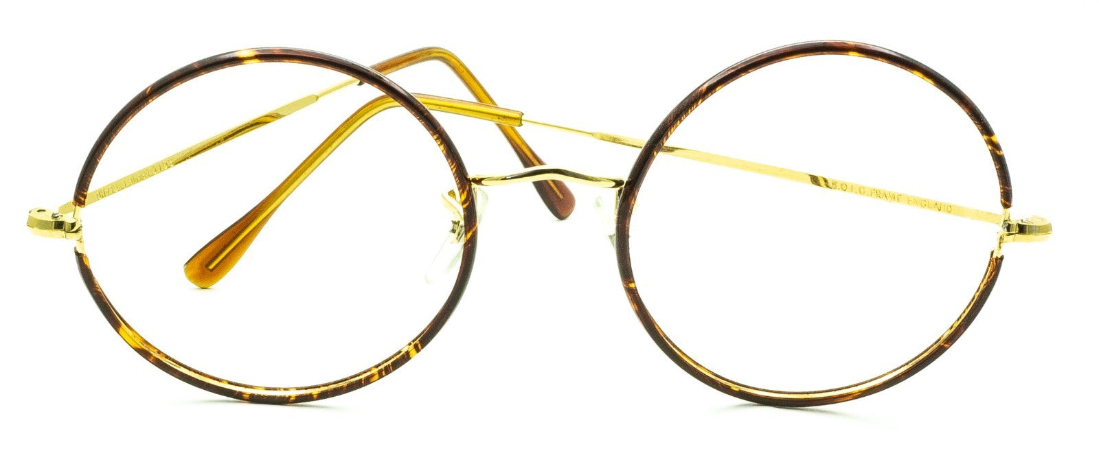 B.O.I.C. (SAVILE ROW) ENGLAND Gold 51x20mm Round RX Optical Frames Eyeglasses
