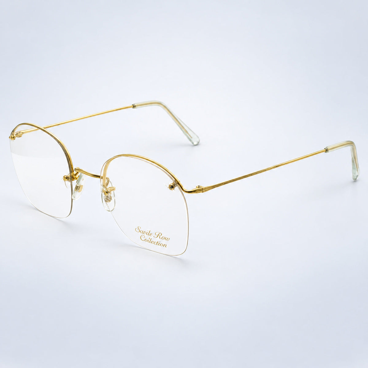 SAVILE ROW ENGLAND Rimway Gold 52x17mm Eyewear FRAMES RX Optical Eyeglasses -NOS