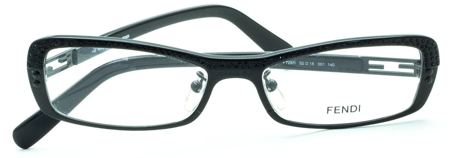 FENDI F728R 001 52mm Vintage RX Optical FRAMES Glasses Eyeglasses New NOS Italy