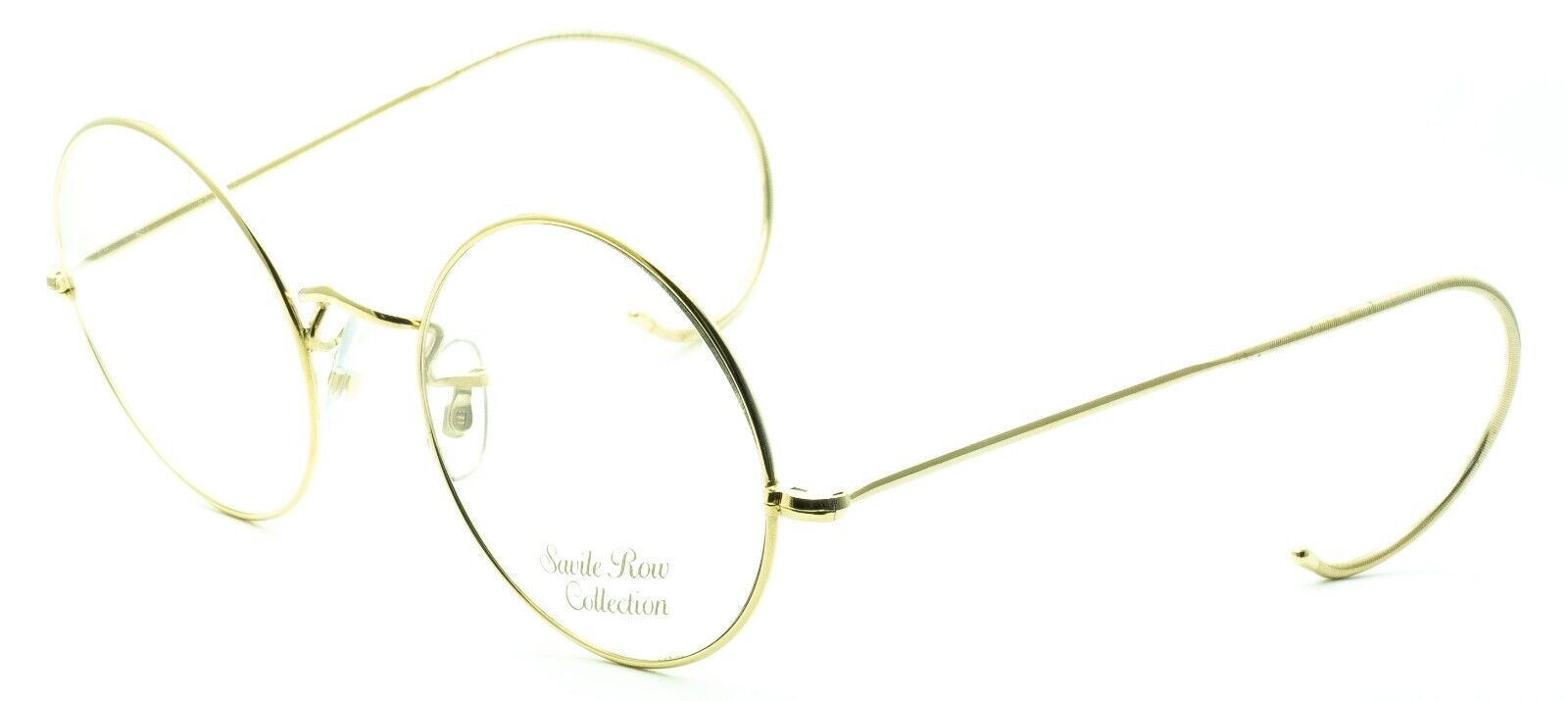 SAVILE ROW England Gold 49x20mm Round Eyewear FRAMES Eyeglasses Optical Glasses