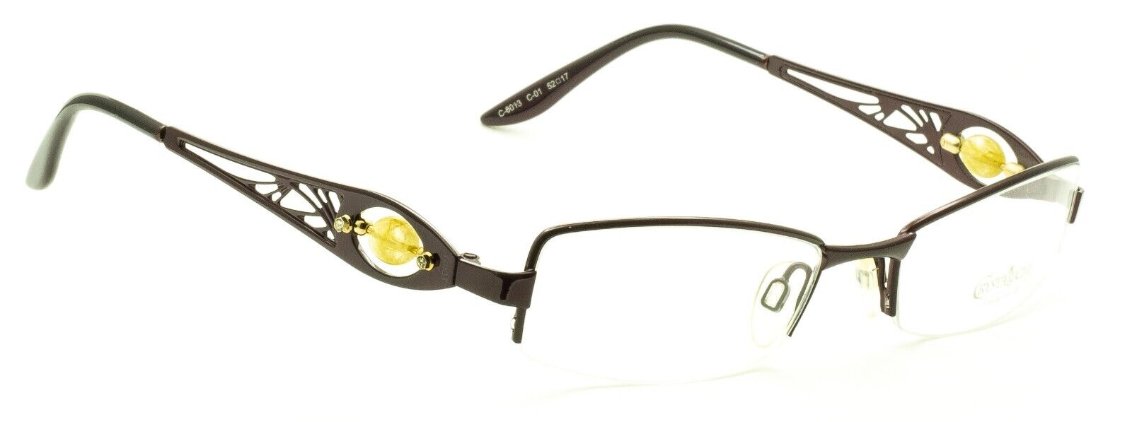 CRYSTALUCHE C-6013 C-01 52mm Vintage Eyewear FRAMES RX Optical - New Italy