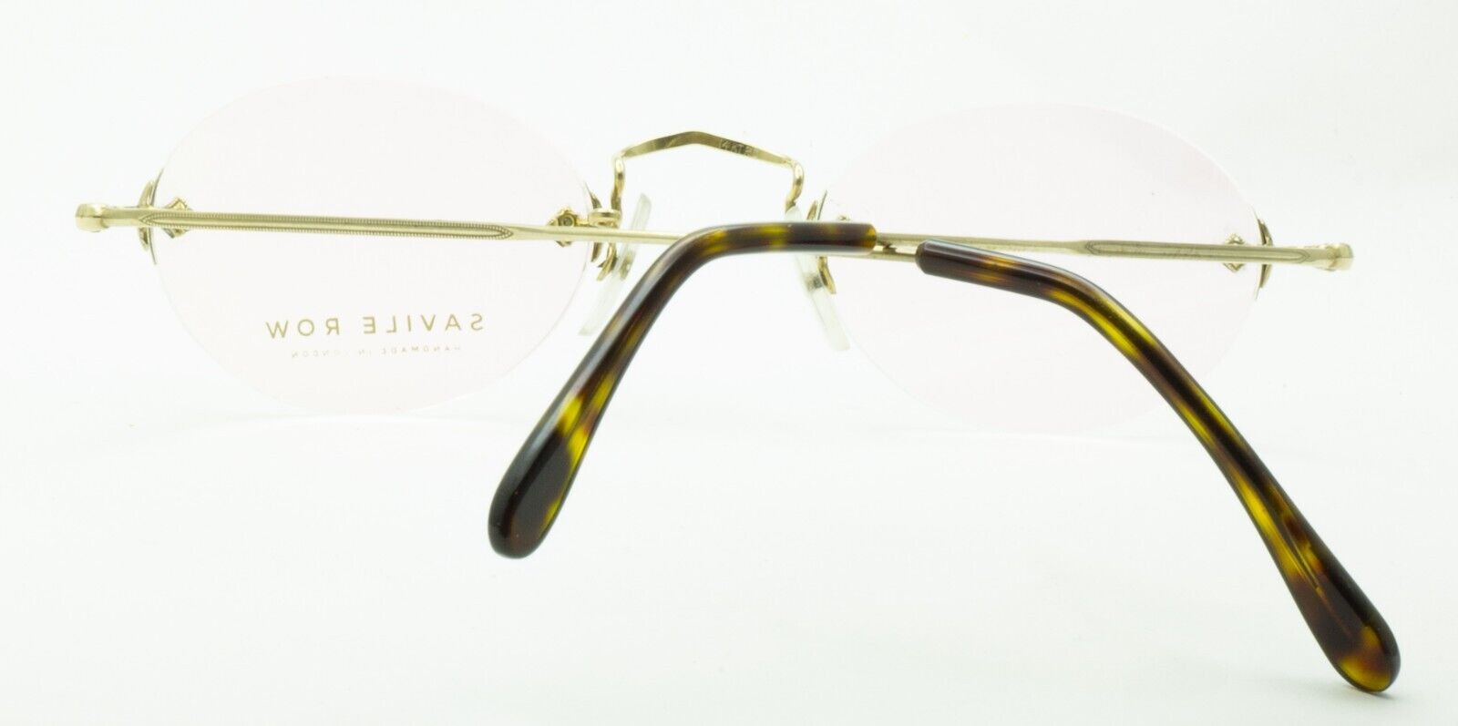 SAVILE ROW ENGLAND Gold 45x18mm RIMLESS  RX Optical Eyeglasses Frames Glasses