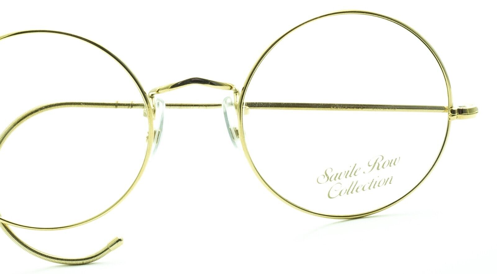 SAVILE ROW England Gold 49x20mm Round Eyewear FRAMES Eyeglasses Optical Glasses