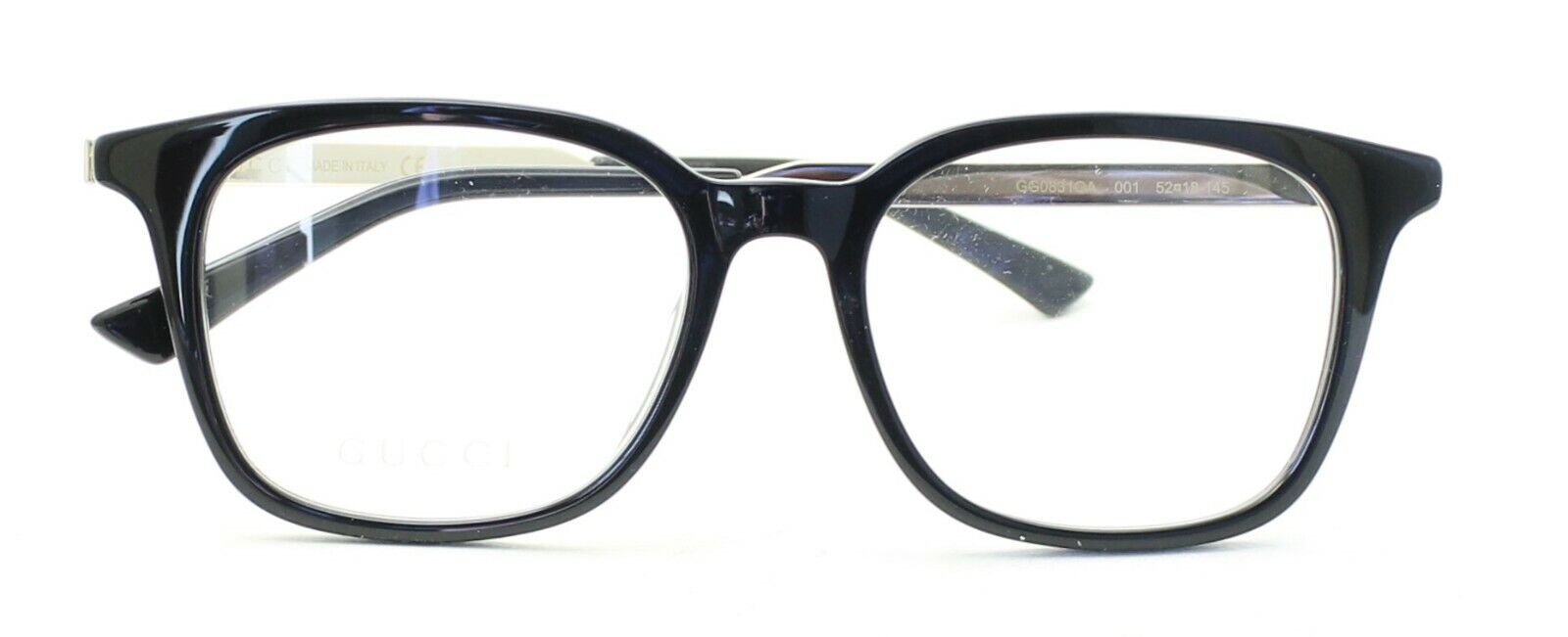 GUCCI GG 0831OA 001 52mm Eyewear FRAMES Glasses RX Optical Eyeglasses New -Italy