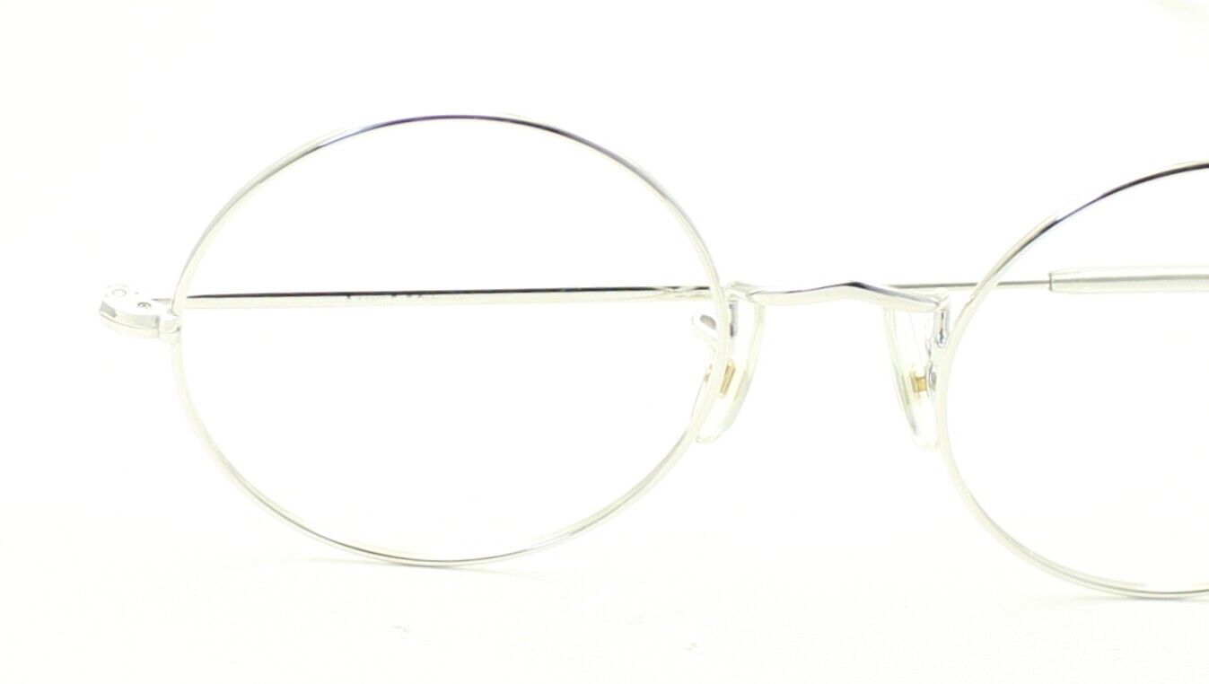 SAVILE ROW ENGLAND Round Rhodium 49x20mm Eyewear FRAMES RX Optical Glasses -NOS