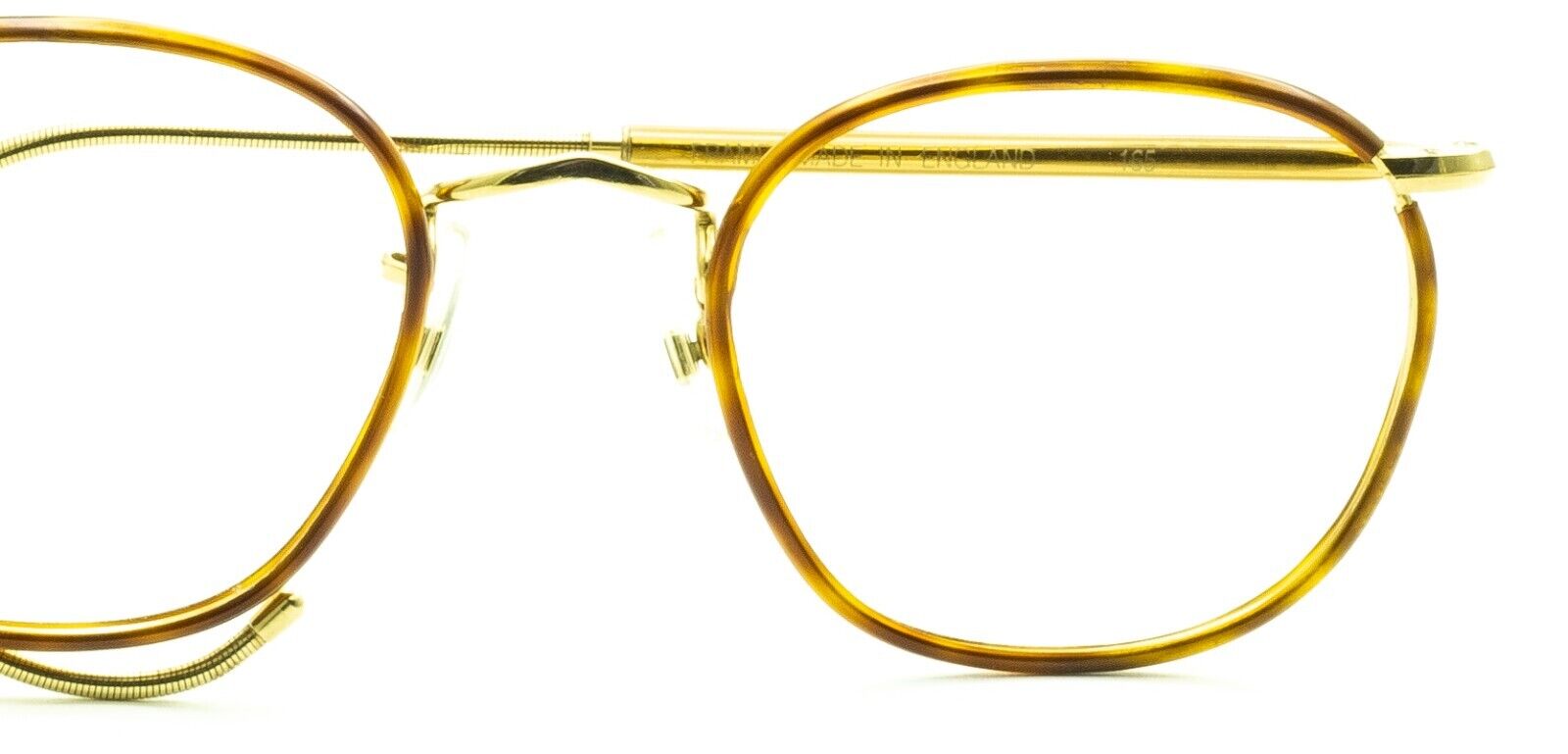 SAVILE ROW ENGLAND Quadra Gold Blond 48x20mm Frames RX Optical Glasses - New