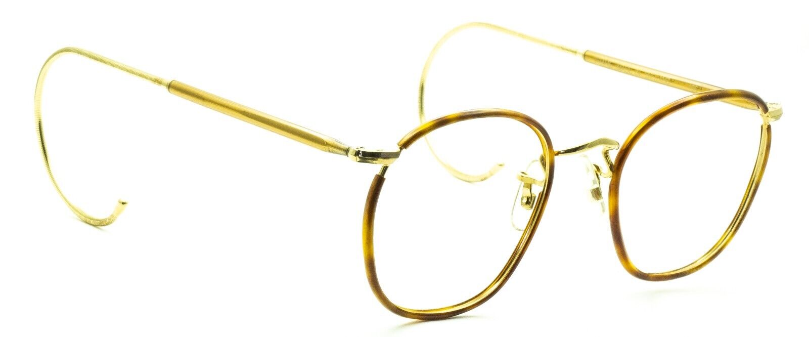 SAVILE ROW ENGLAND Quadra Gold Blond 48x20mm Frames RX Optical Glasses - New