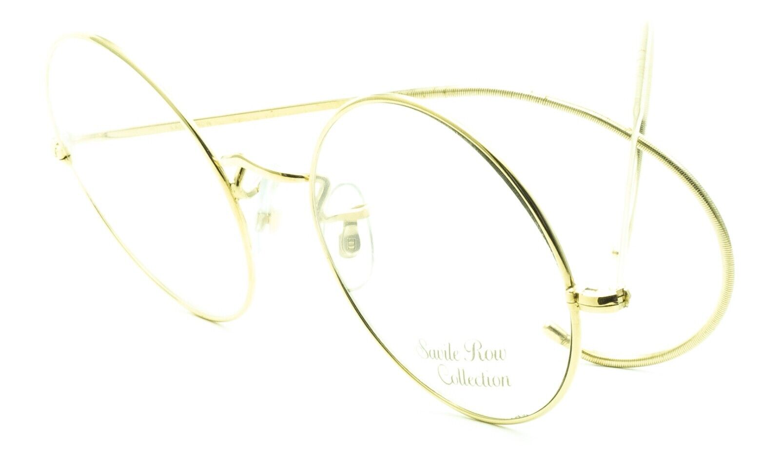 SAVILE ROW England Gold 49x20mm Round Eyewear FRAMES Eyeglasses Optical Glasses