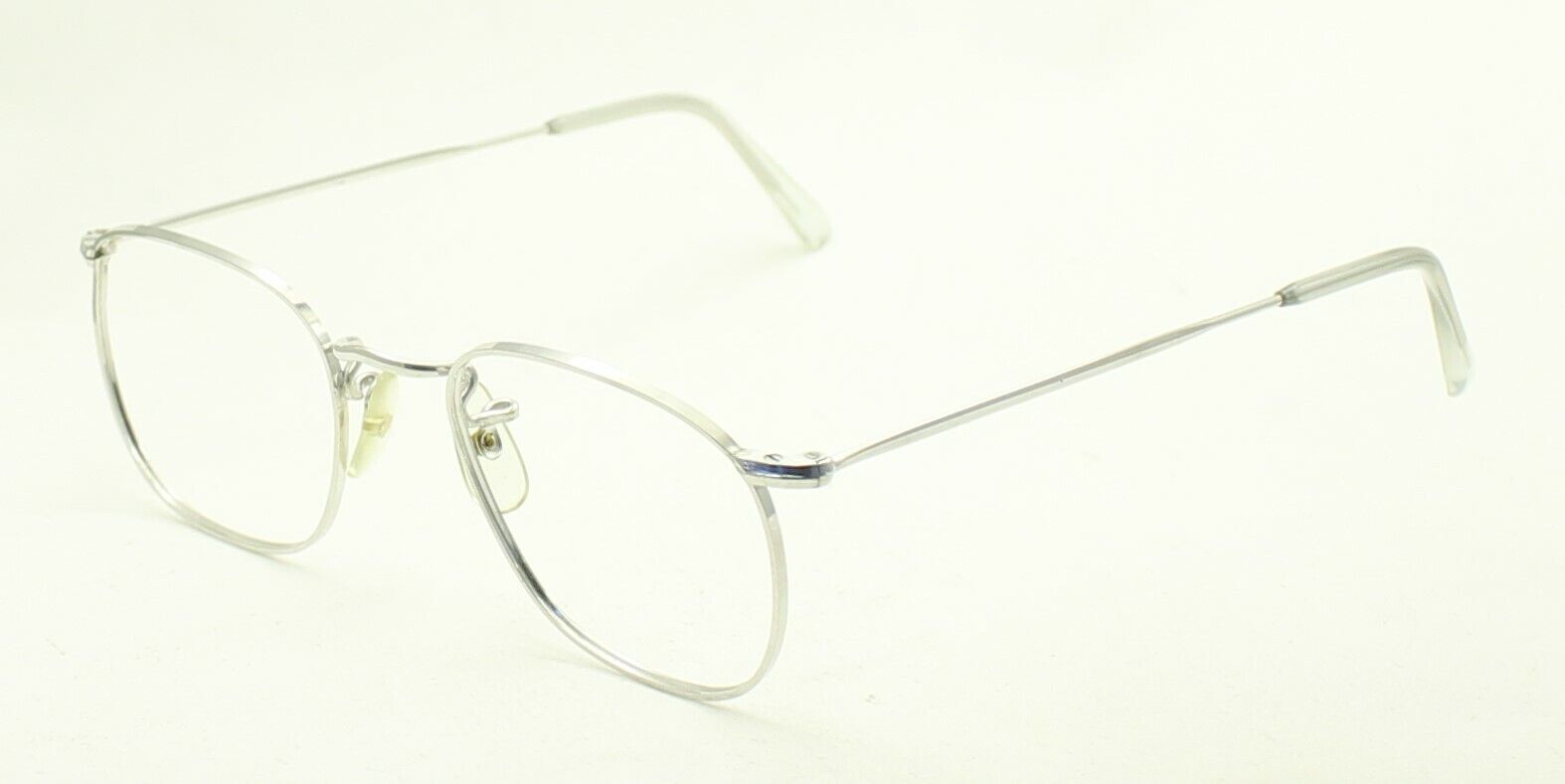 ALGHA (SAVILE ROW) 14KT GF Rhodium Quadra 49x18mm FRAMES RX Optical Glasses New