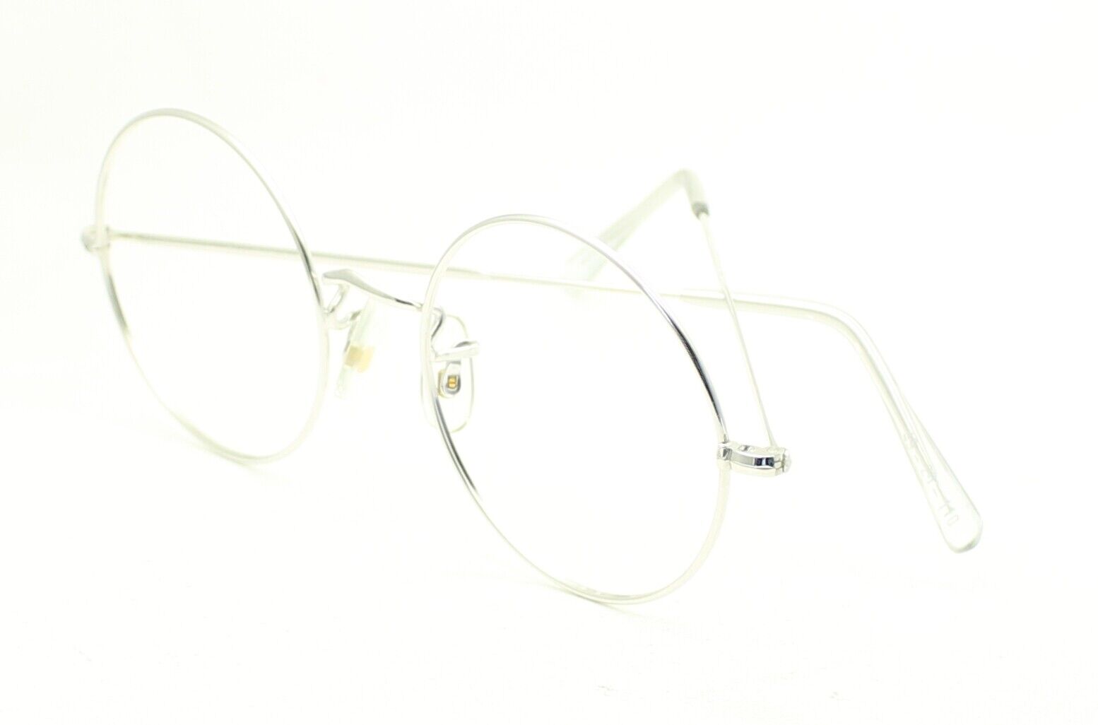 SAVILE ROW ENGLAND Round Rhodium 49x20mm Eyewear FRAMES RX Optical Glasses -NOS