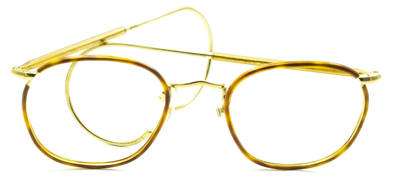 SAVILE ROW ENGLAND Quadra Gold Blond 48x20mm Frames RX Optical Glasses - New