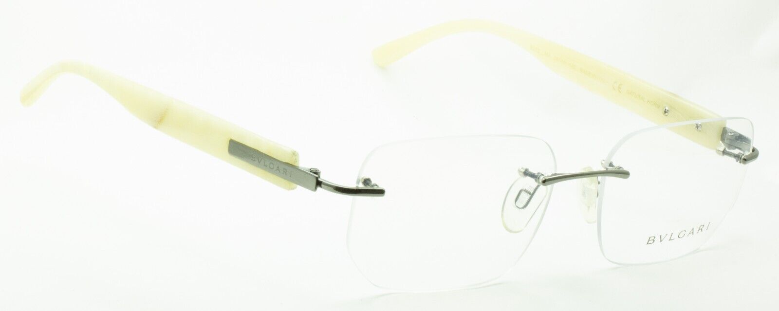 BVLGARI 9252 353 55mm Natural Horn Eyewear RX Optical Glasses FRAMES NEW - Italy