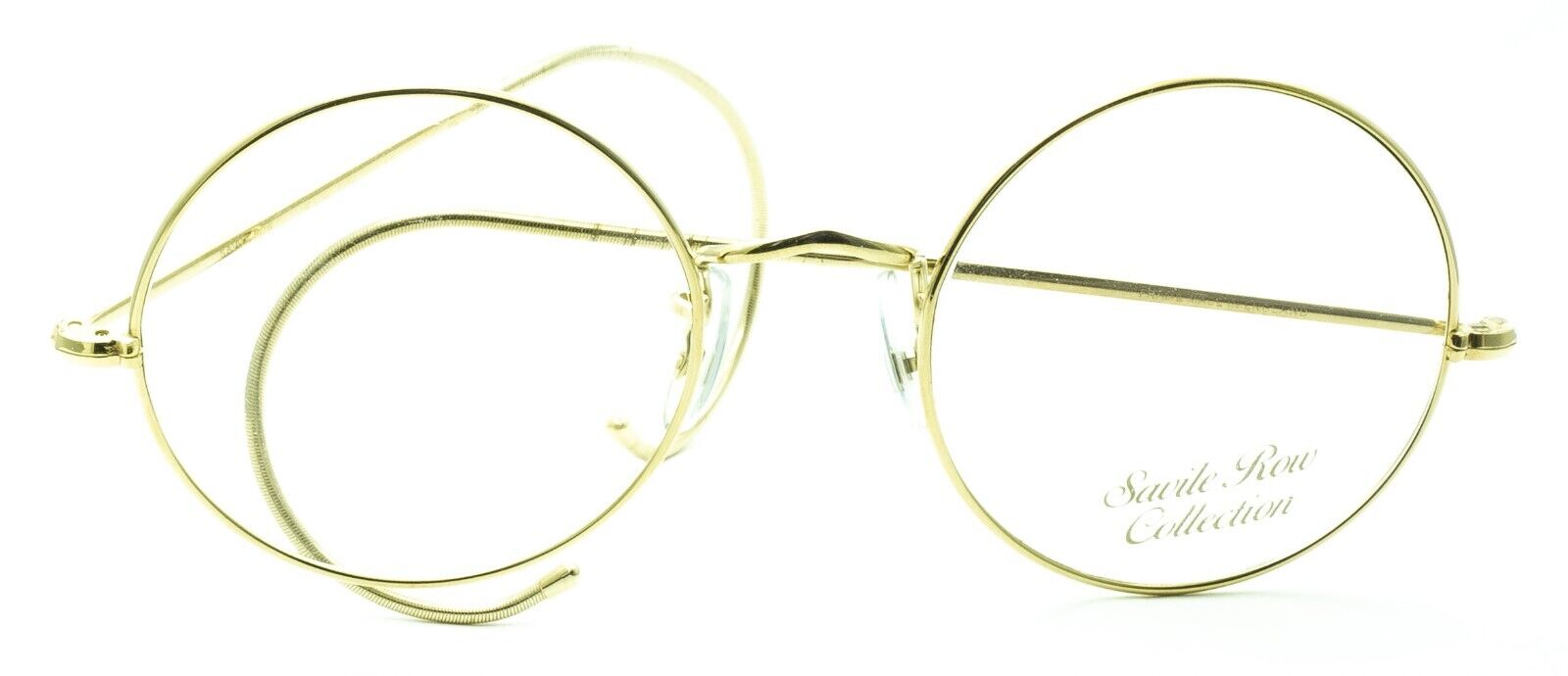 SAVILE ROW England Gold 49x20mm Round Eyewear FRAMES Eyeglasses Optical Glasses