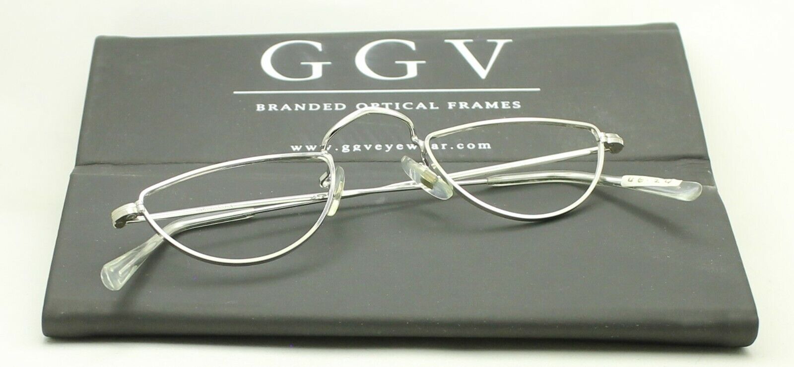 ALGHA (SAVILE ROW) 12KT GF Rhodium Half Eye 46x24mm FRAMES RX Optical Glasses