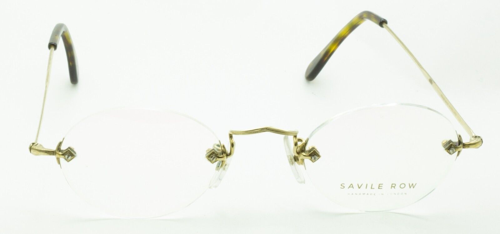 SAVILE ROW ENGLAND Gold 45x18mm RIMLESS  RX Optical Eyeglasses Frames Glasses