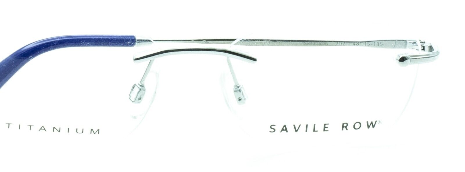 SAVILE ROW ENGLAND SRO 056 Rhodium 48x15mm RIMLESS  RX Optical Frames Glasses