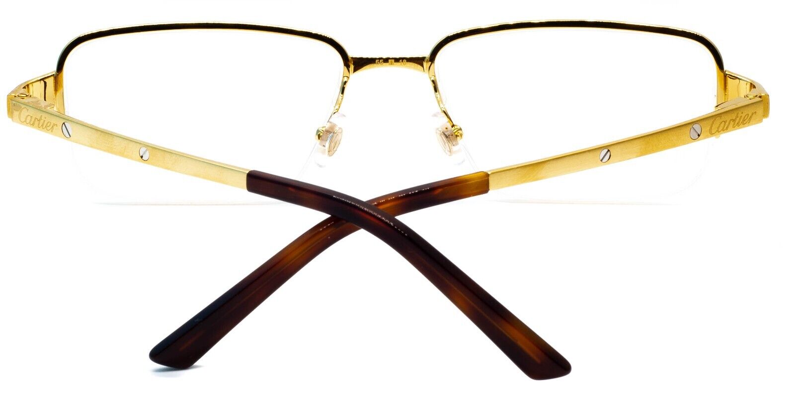 CARTIER CT0041O 001 55mm Gold Eyewear FRAMES RX Optical France Glasses - New