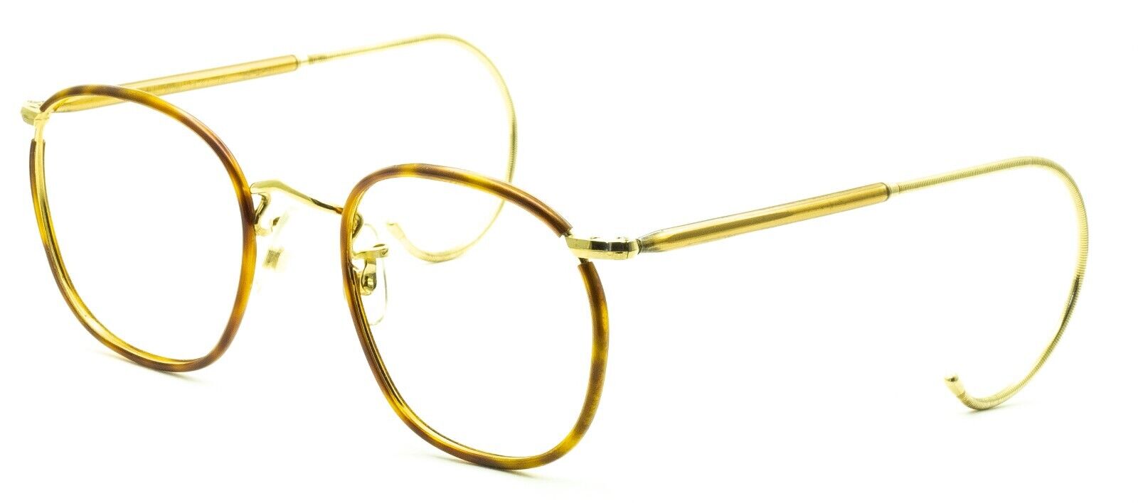 SAVILE ROW ENGLAND Quadra Gold Blond 48x20mm Frames RX Optical Glasses - New