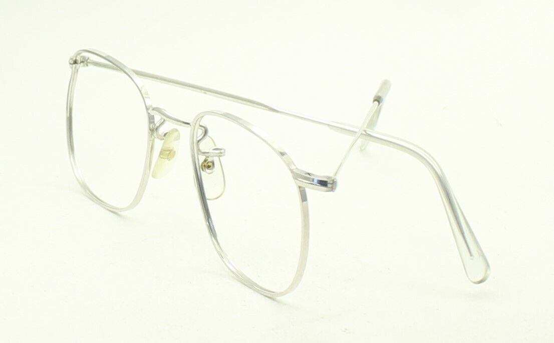 ALGHA (SAVILE ROW) 14KT GF Rhodium Quadra 46x18mm FRAMES RX Optical Glasses New