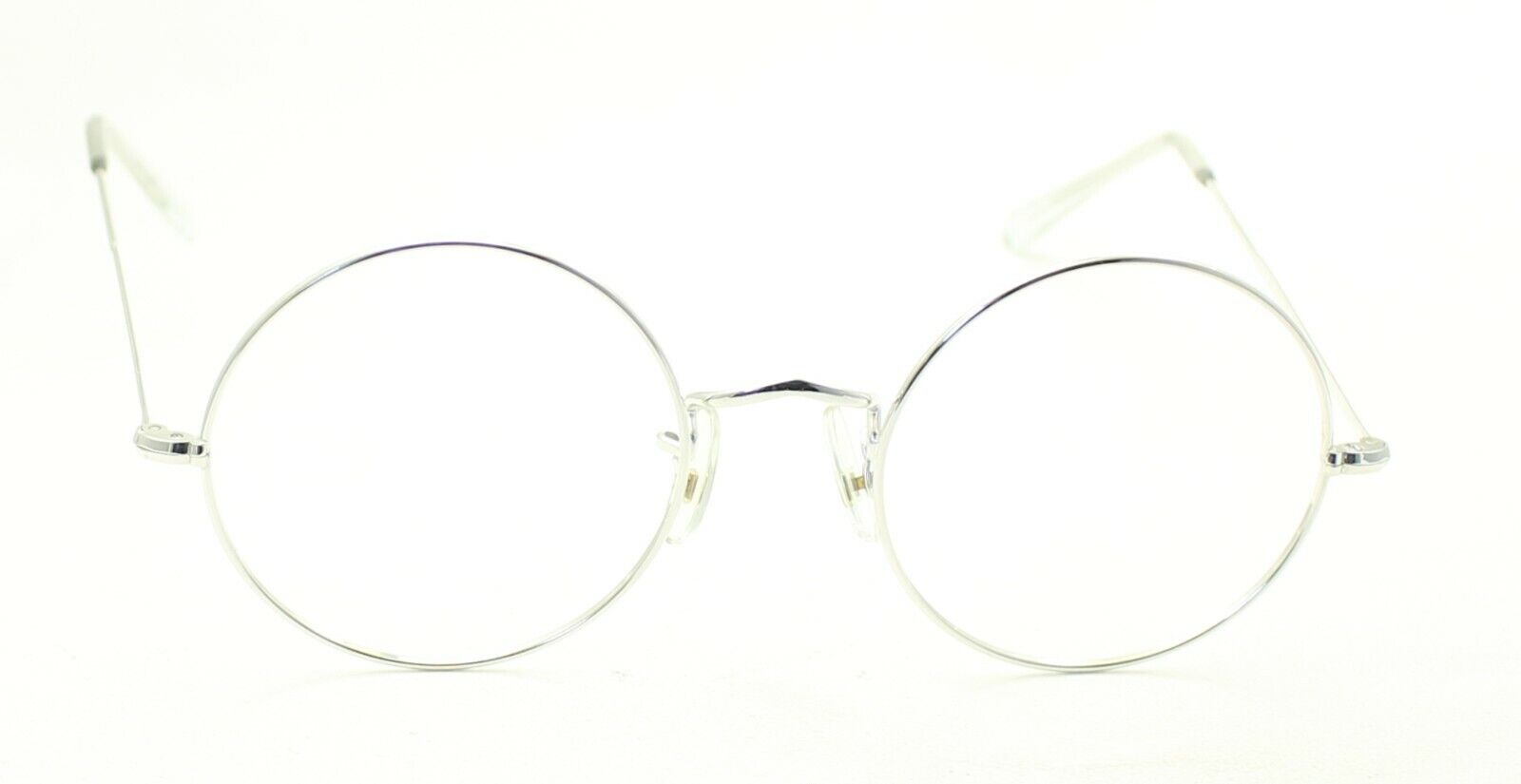 SAVILE ROW ENGLAND Round Rhodium 49x20mm Eyewear FRAMES RX Optical Glasses -NOS